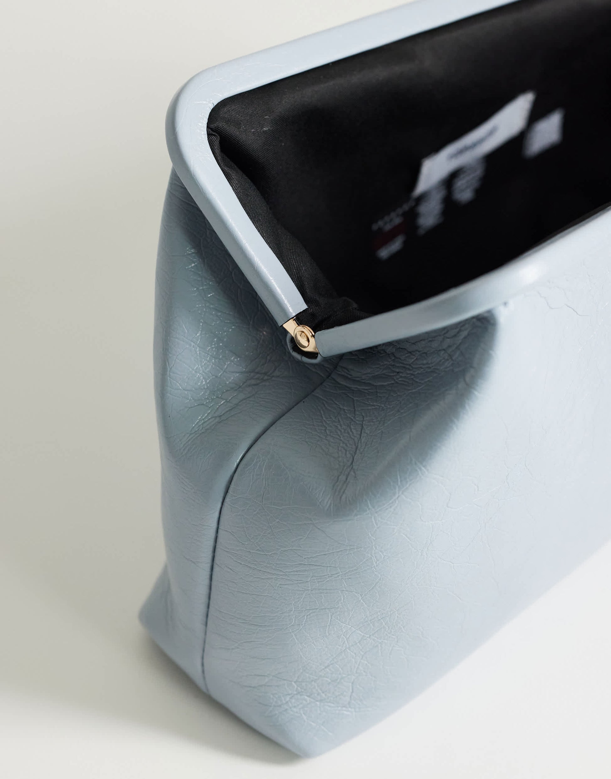 Topshop anna medium angular clutch bag in cornflower blue
