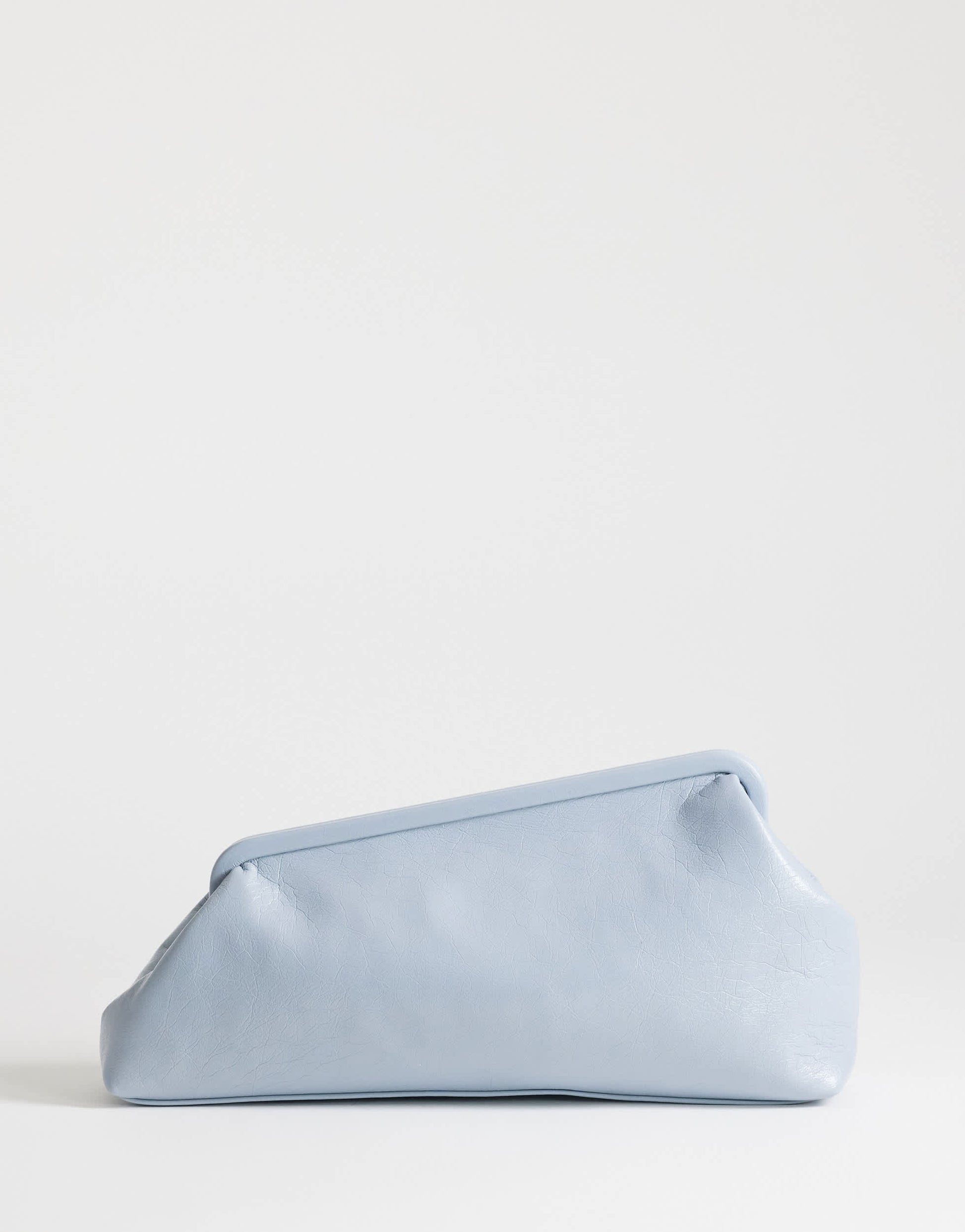 Topshop anna medium angular clutch bag in cornflower blue