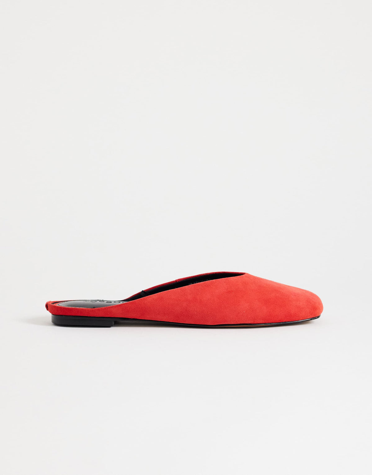 Topshop Atlas mule flat shoe in red