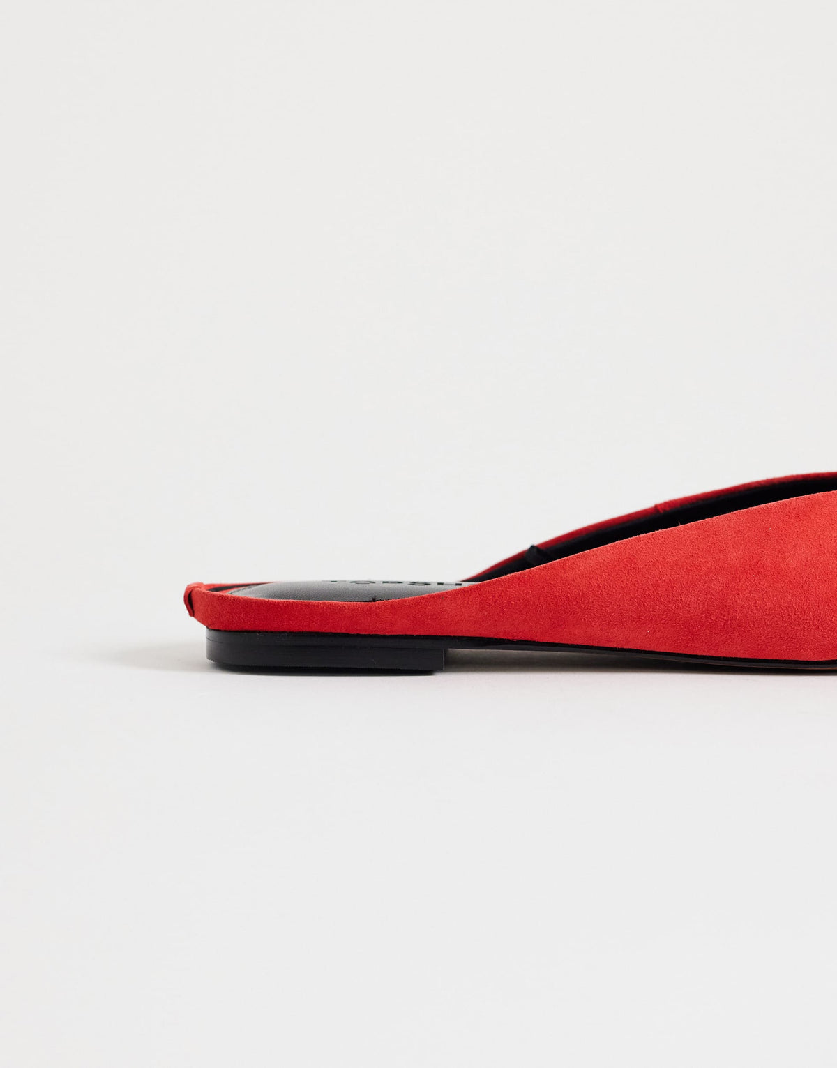 Topshop Atlas mule flat shoe in red