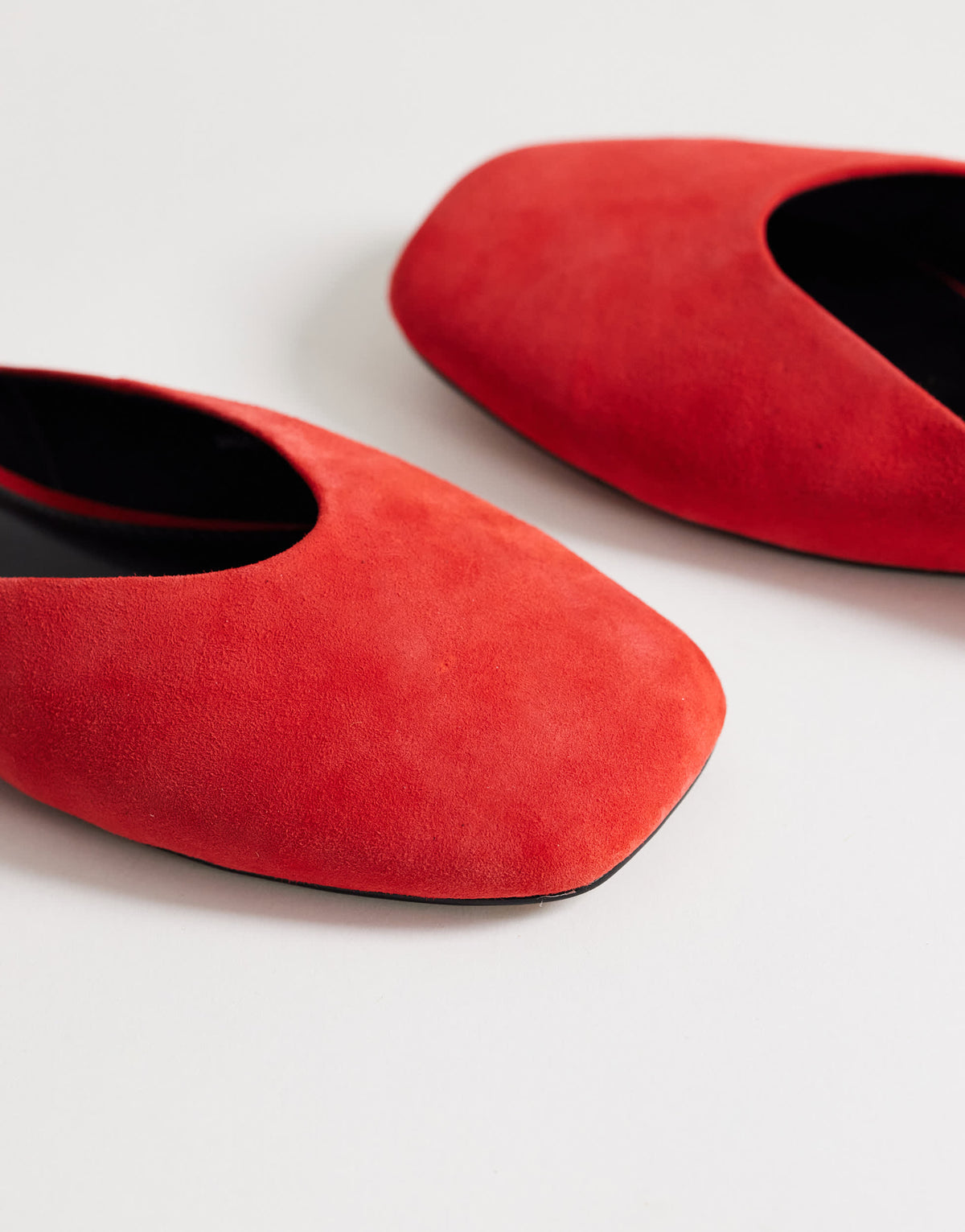 Topshop Atlas mule flat shoe in red
