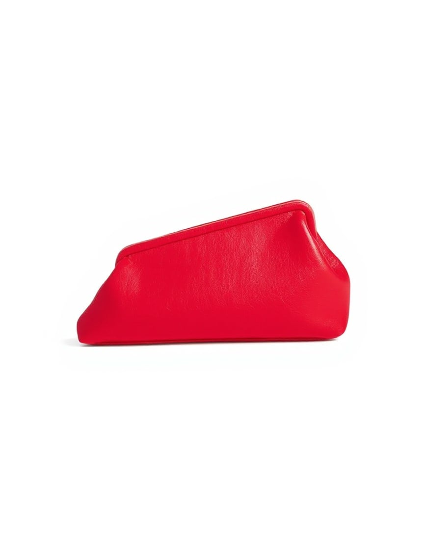 Topshop Anna medium angular clutch bag in red