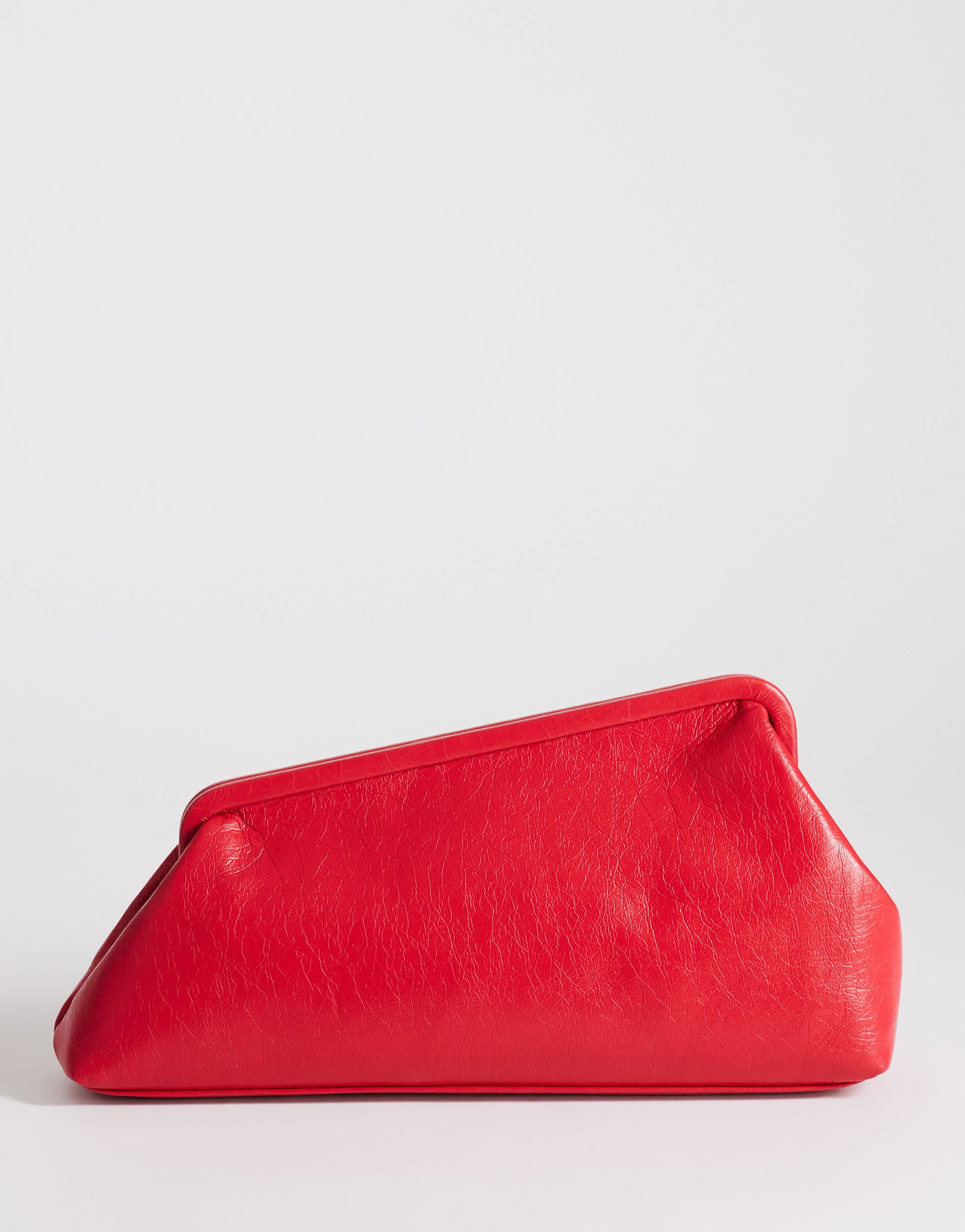 Topshop Anna medium angular clutch bag in red
