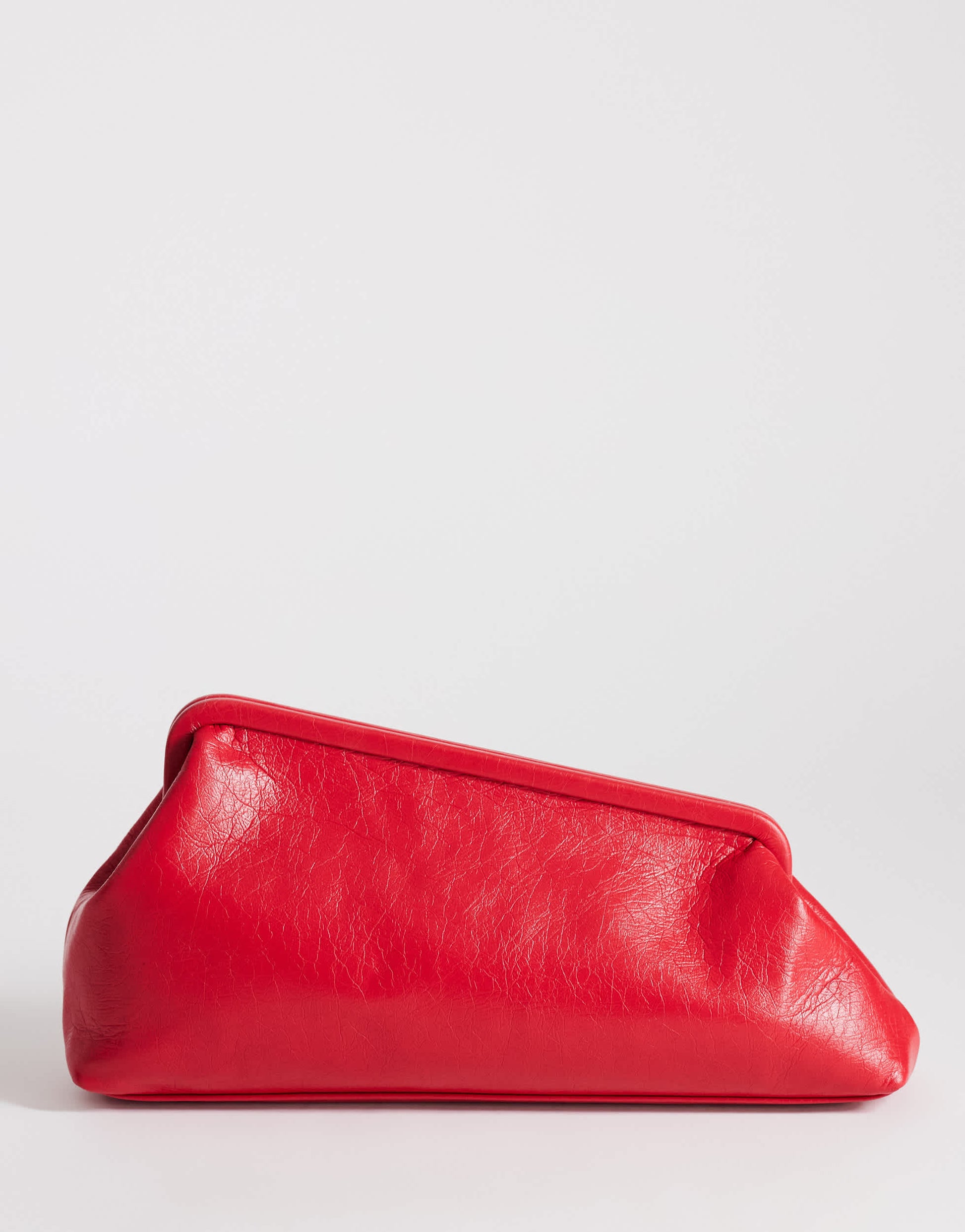 Topshop Anna medium angular clutch bag in red