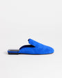Topshop Della real suede mule in cobalt