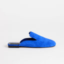 Topshop Della real suede mule in cobalt