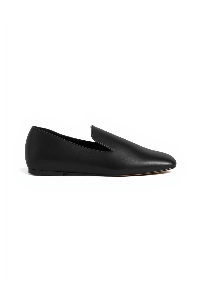 Topshop Denise slip on flat shoe in black