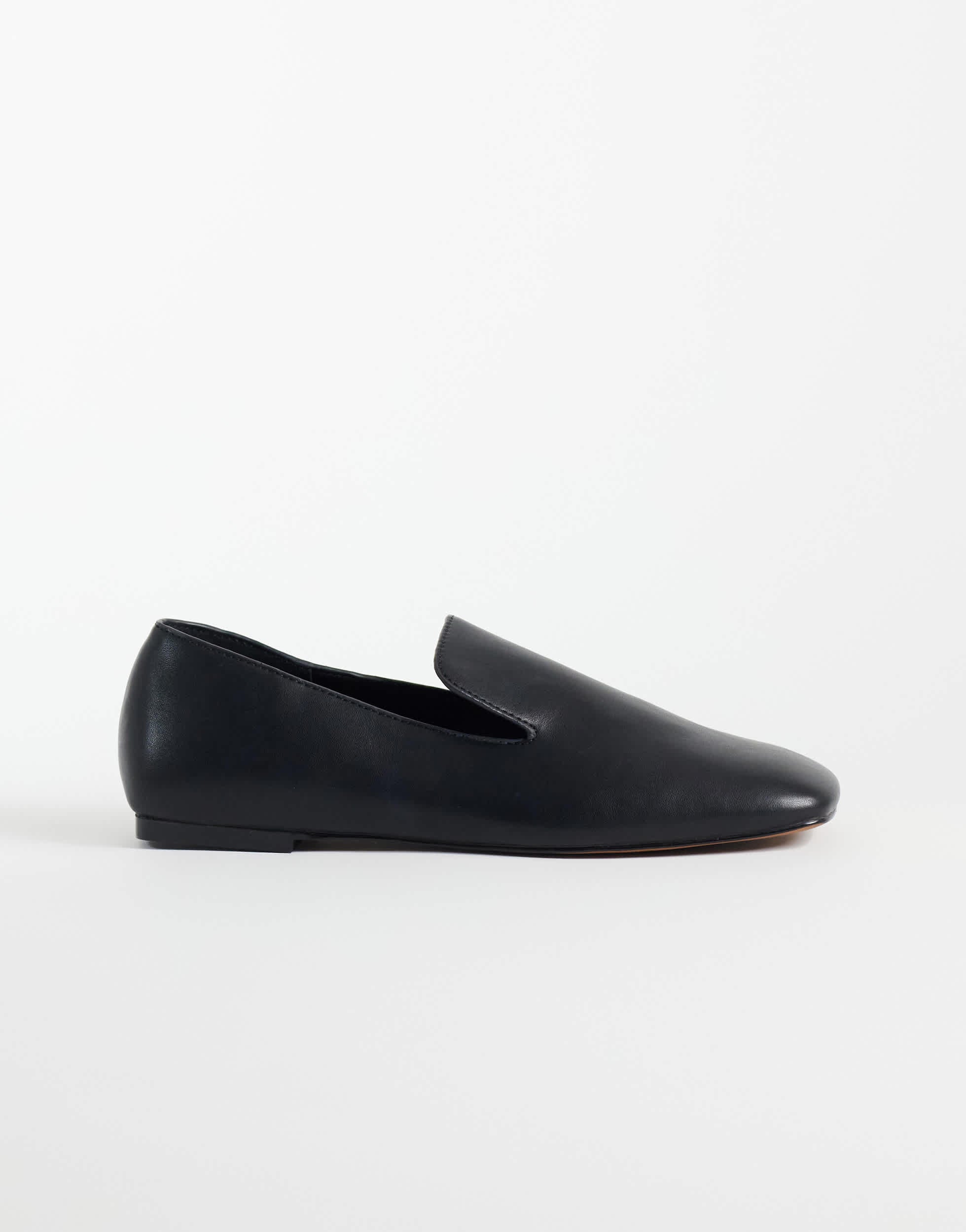 Topshop Denise slip on flat shoe in black