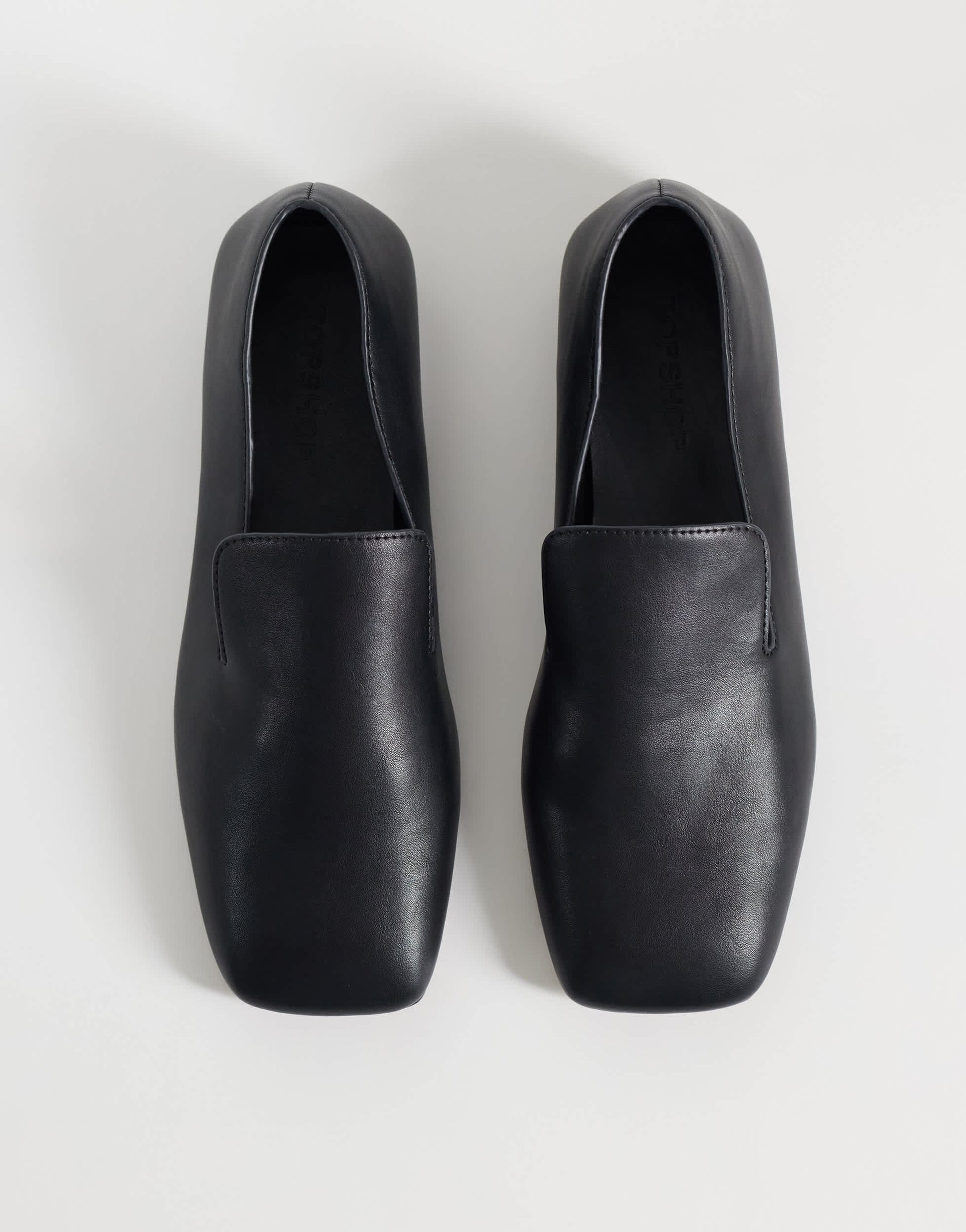Topshop Denise slip on flat shoe in black