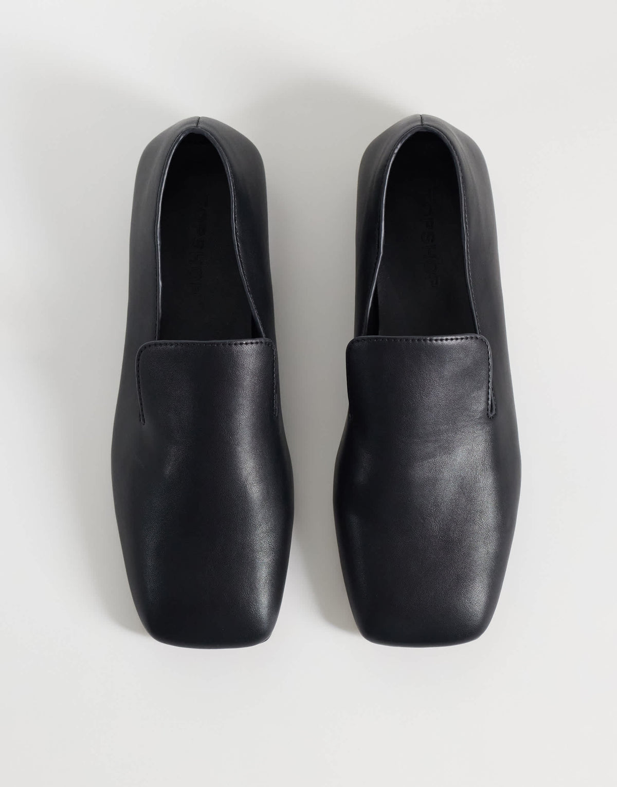 Topshop Denise slip on flat shoe in black