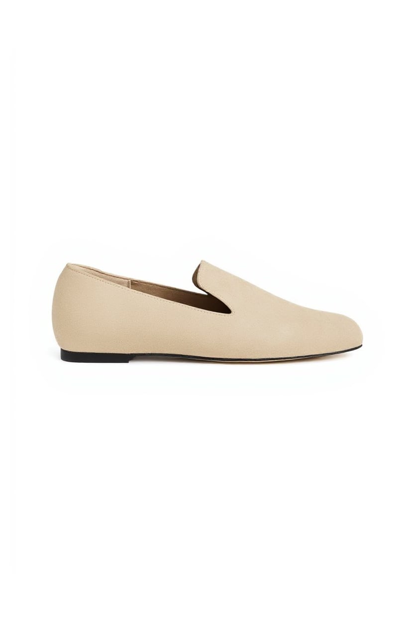 Topshop Denise slip on flat shoe in taupe