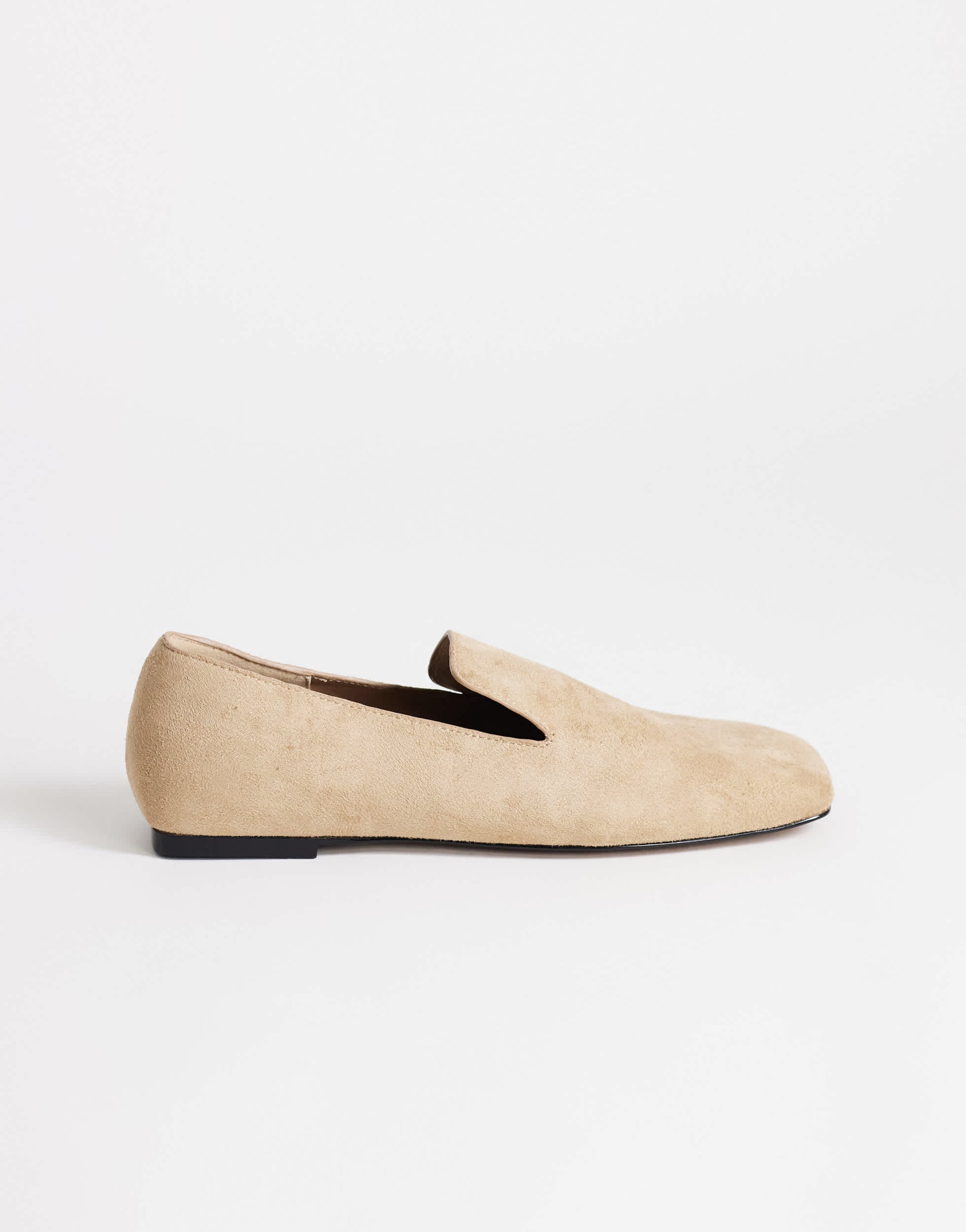 Topshop Denise slip on flat shoe in taupe