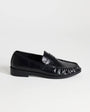 Topshop Dominic ruched loafer in black