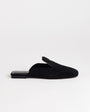 Topshop Della real suede mule in black