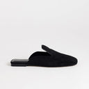 Topshop Della real suede mule in black