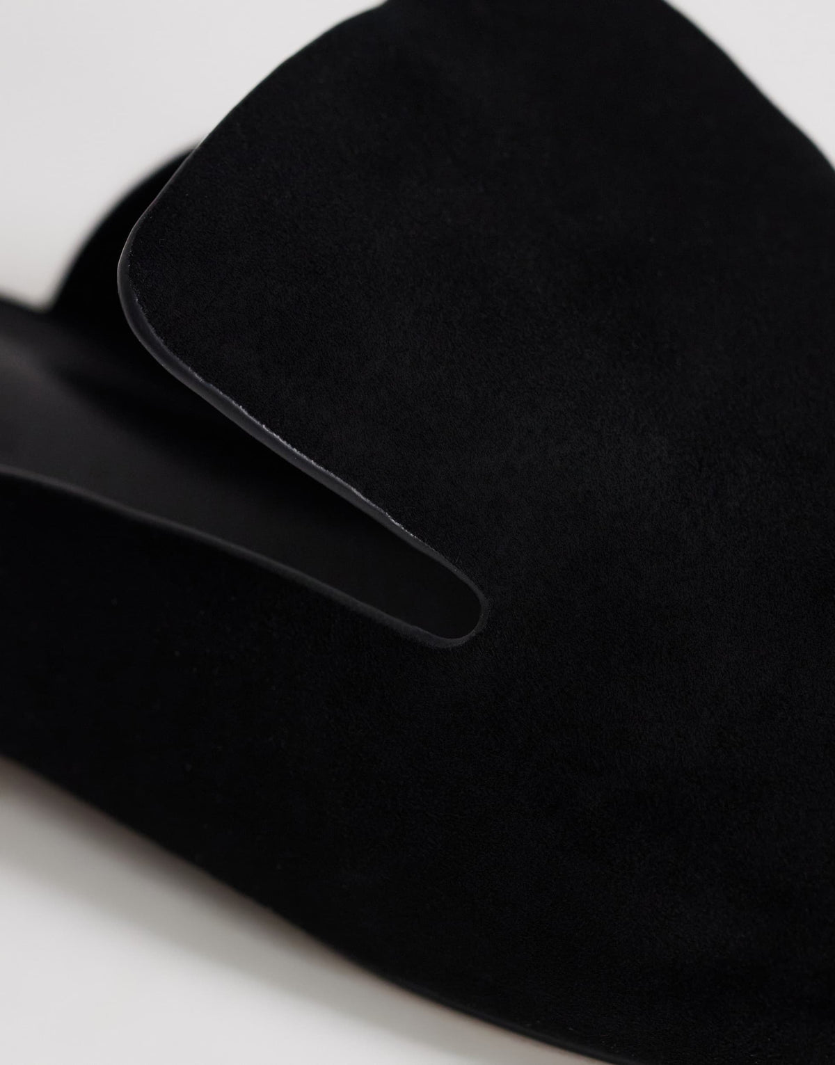 Topshop Della real suede mule in black