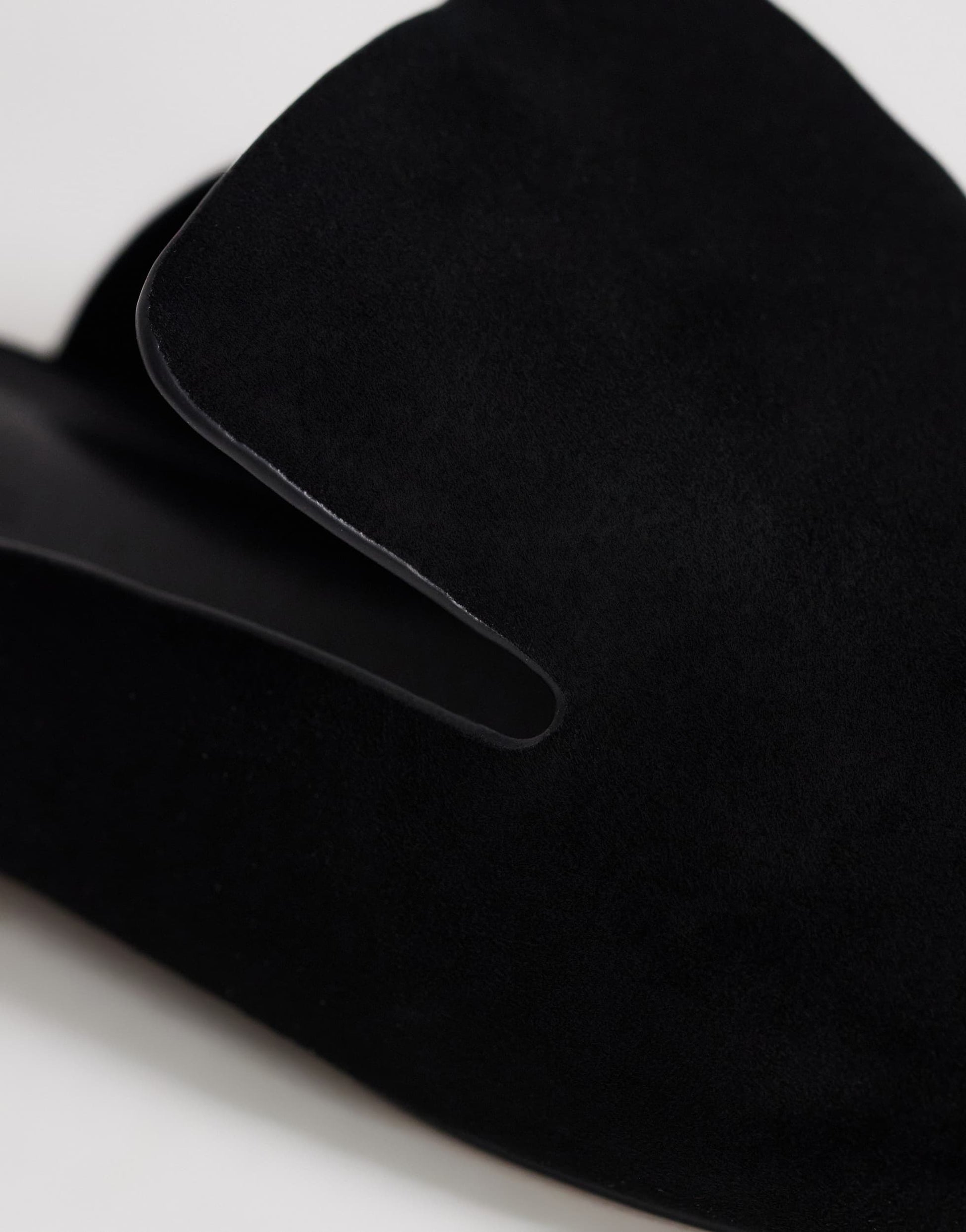 Topshop Della real suede mule in black