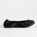 Topshop Dorothy round toe ballet flat in black satin