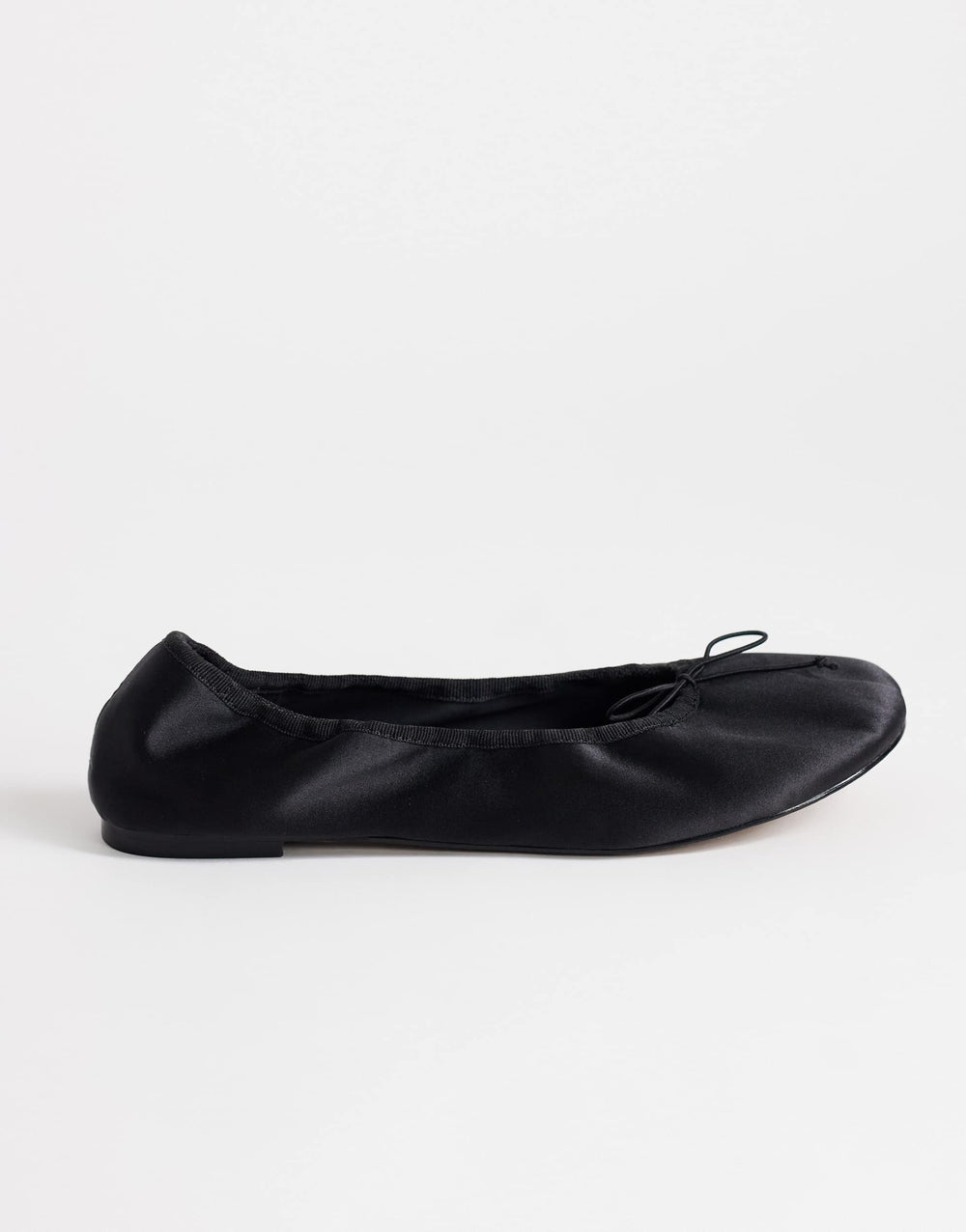 Ballerines Topshop Lila à bout rond en satin noir