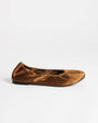 Topshop Dorothy round toe ballet flat in bronze satin