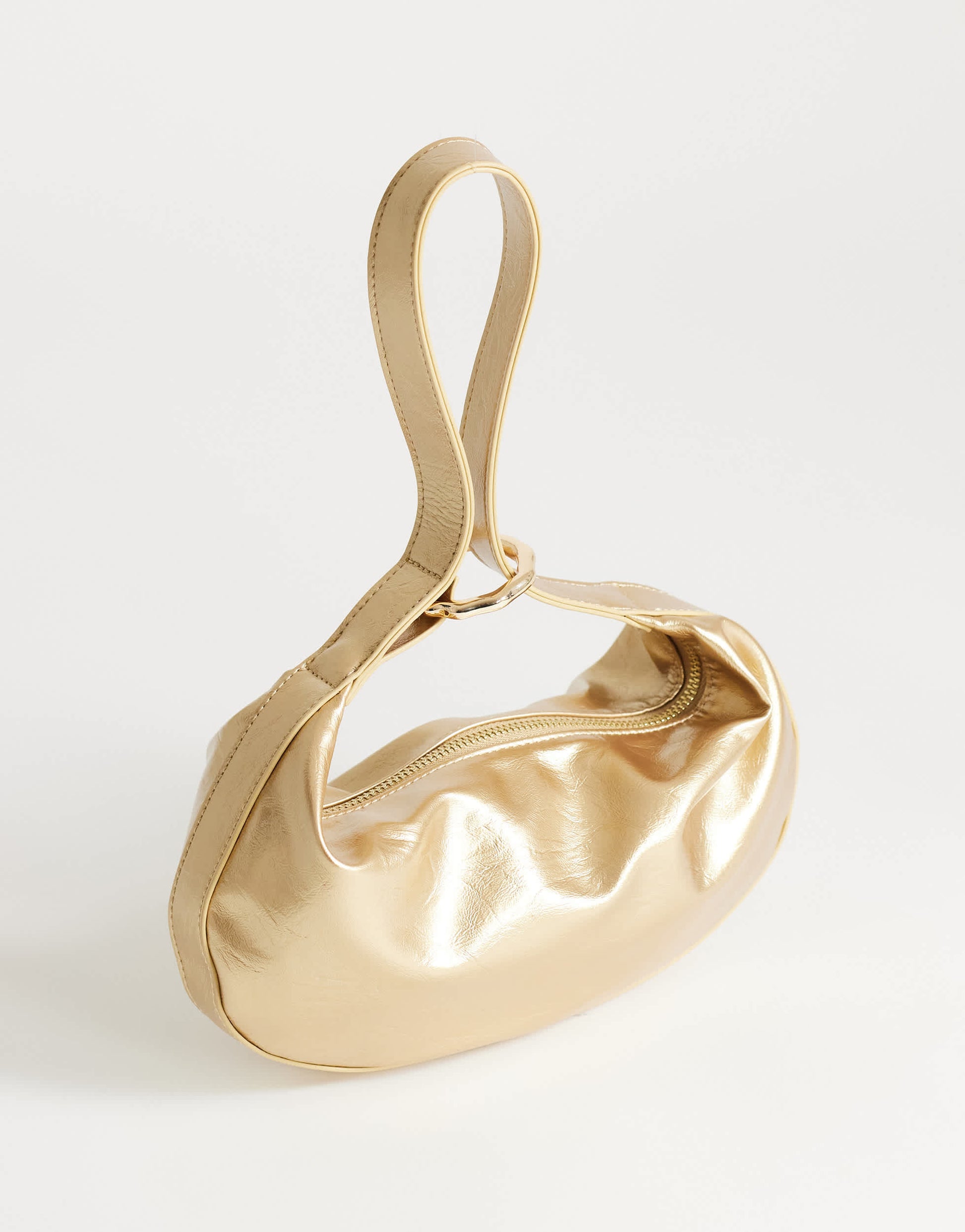 Topshop Grace scoop grab bag in gold