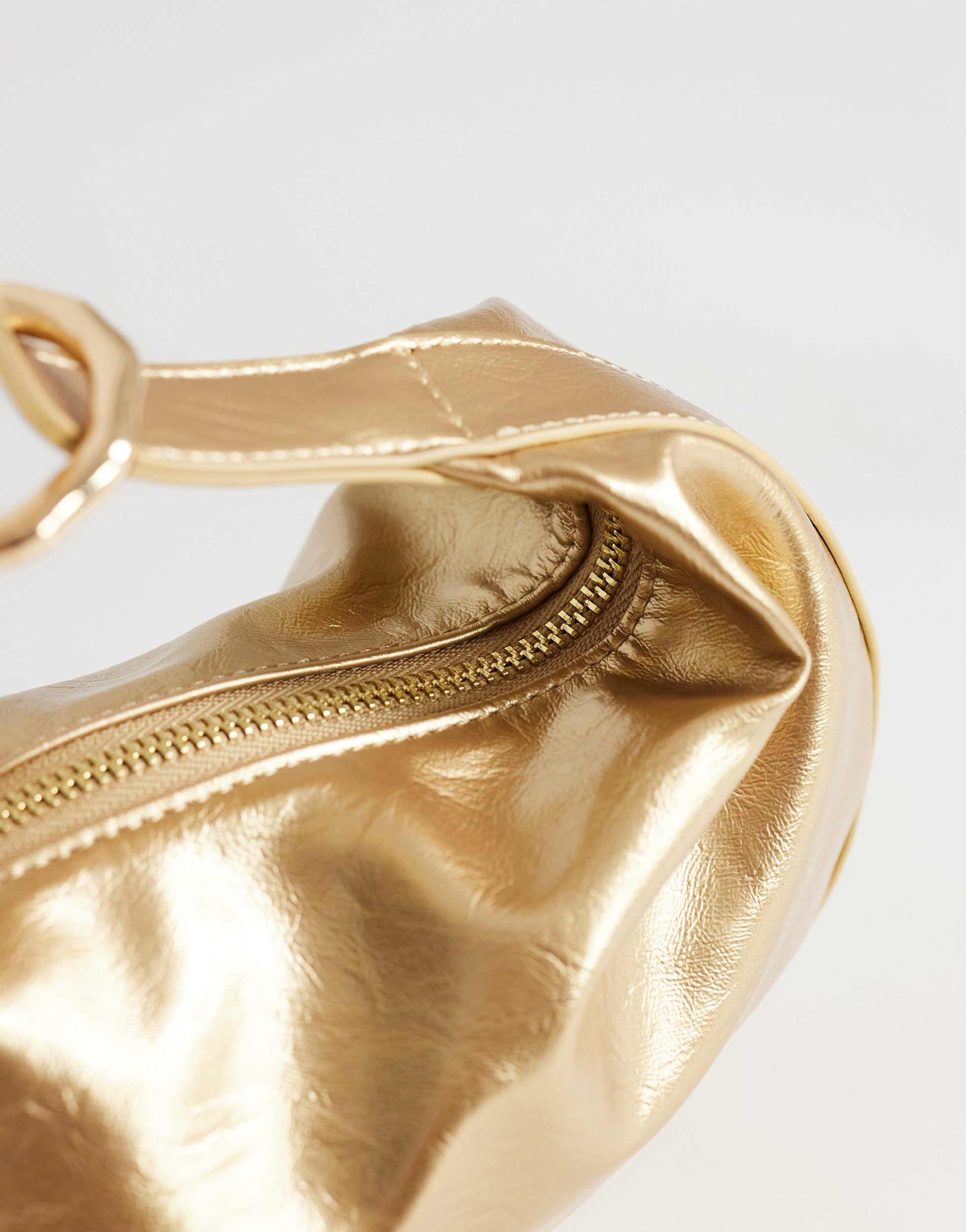Topshop Grace scoop grab bag in gold