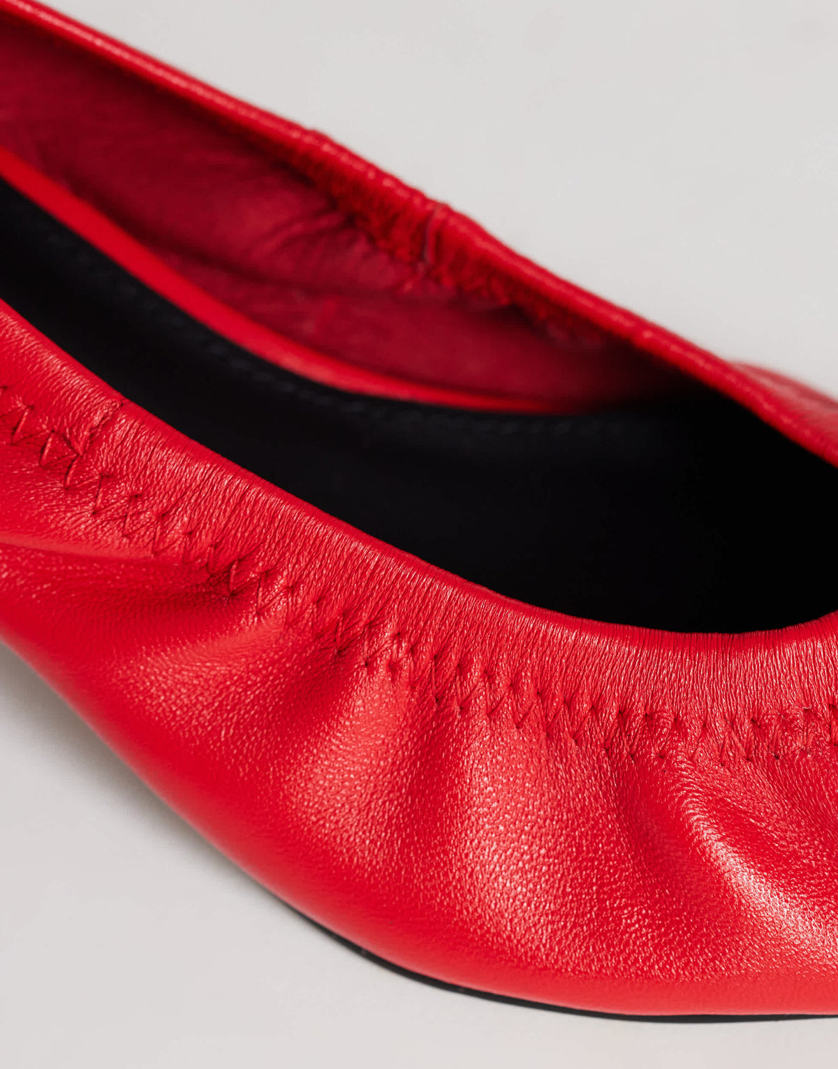 Topshop Arizona real leather ruched kitten heel court in red