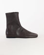 Topshop Kameron real leather flat ankle boot in chocolate