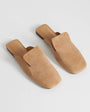 Topshop Della real suede mule in camel