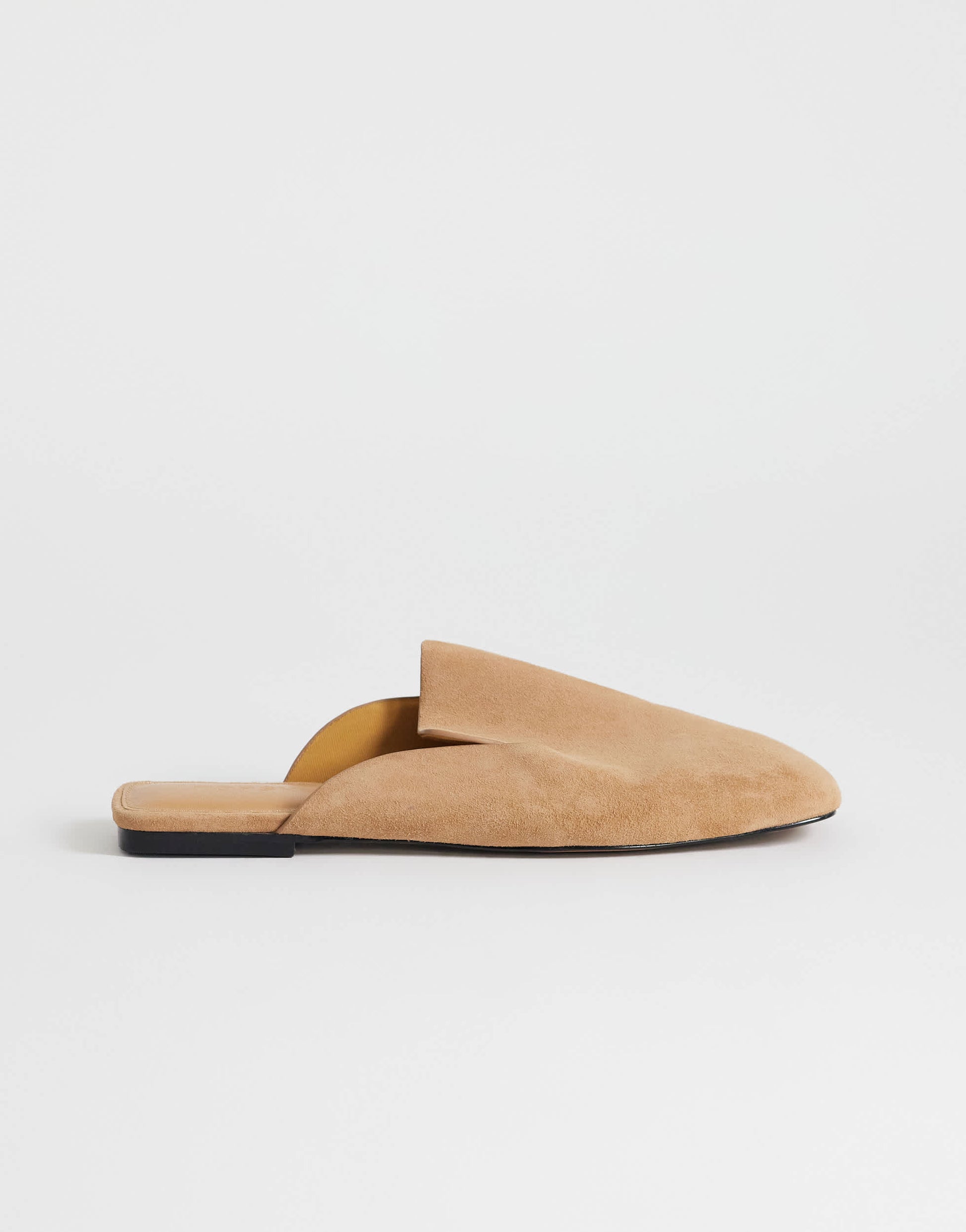 Topshop Della real suede mule in camel