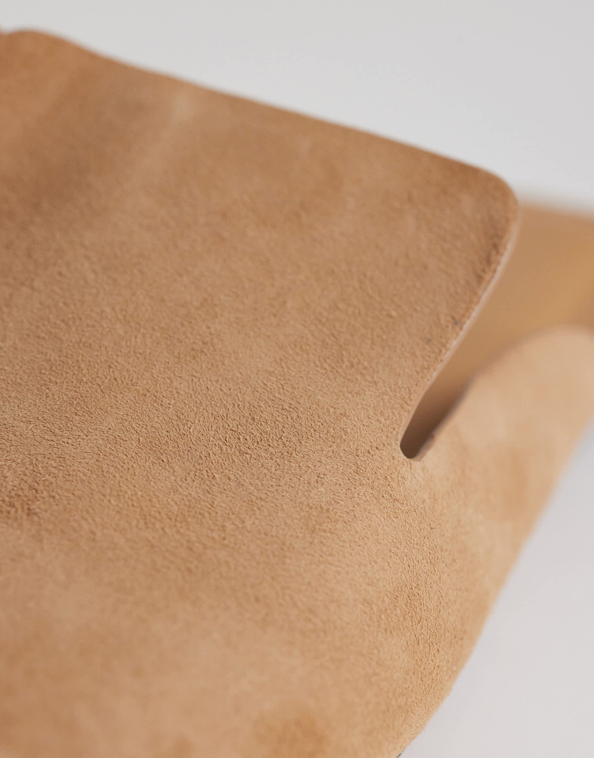 Topshop Della real suede mule in camel
