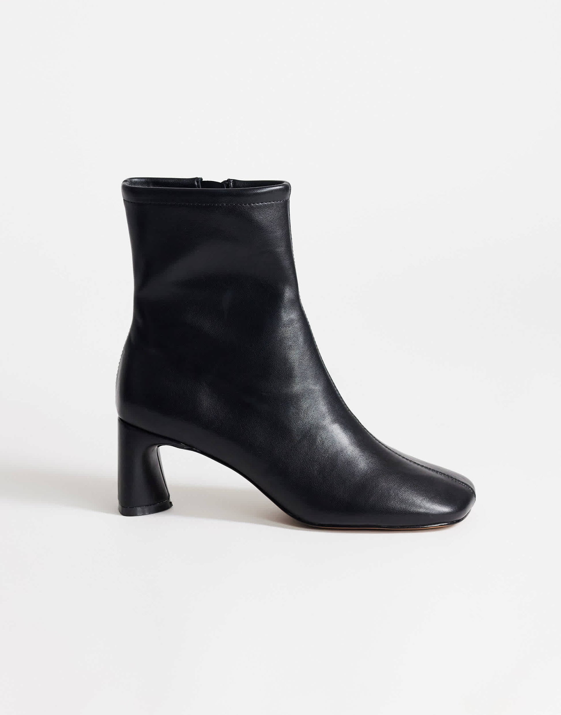 Topshop Kenna block heel ankle boot in black