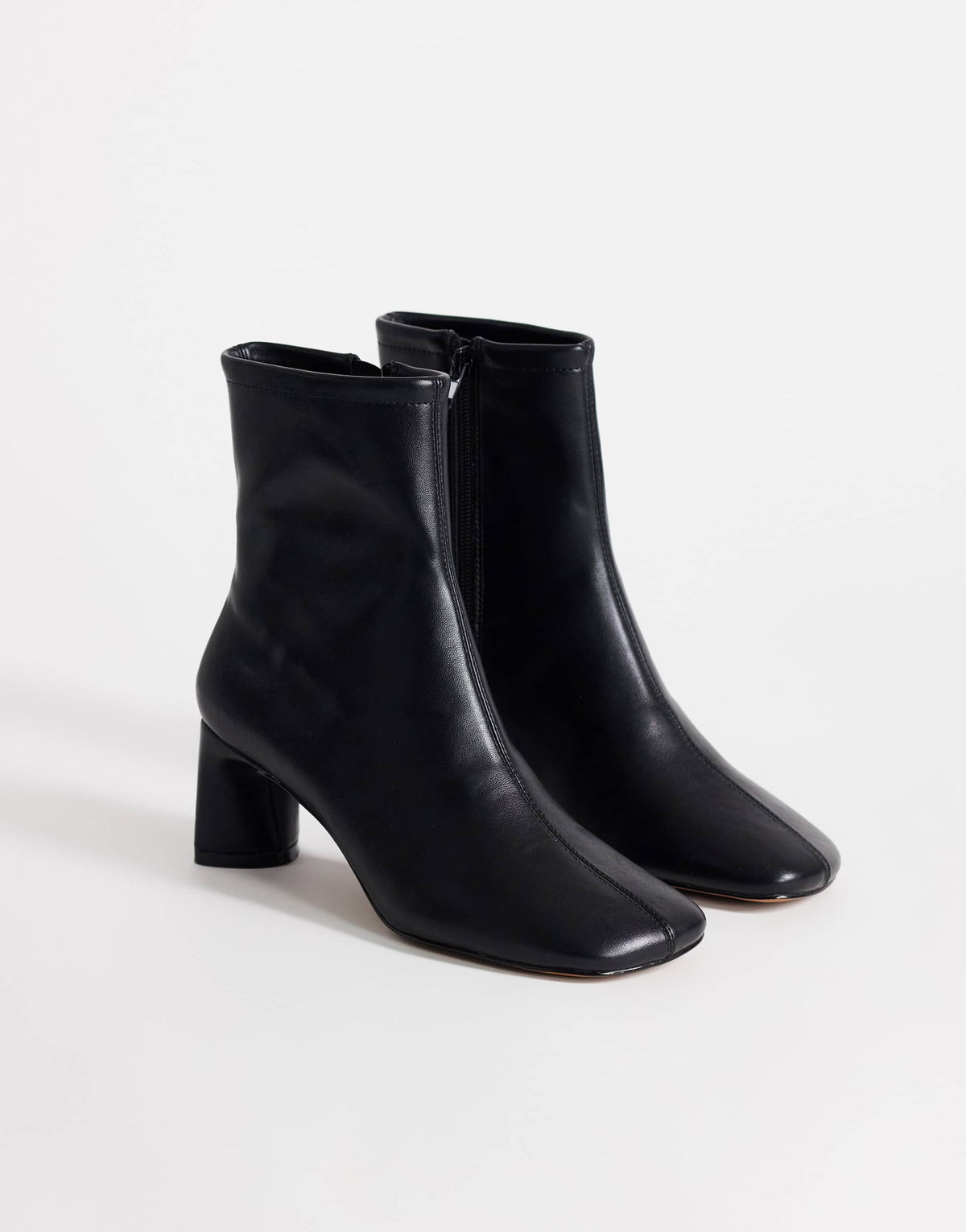 Topshop Kenna block heel ankle boot in black