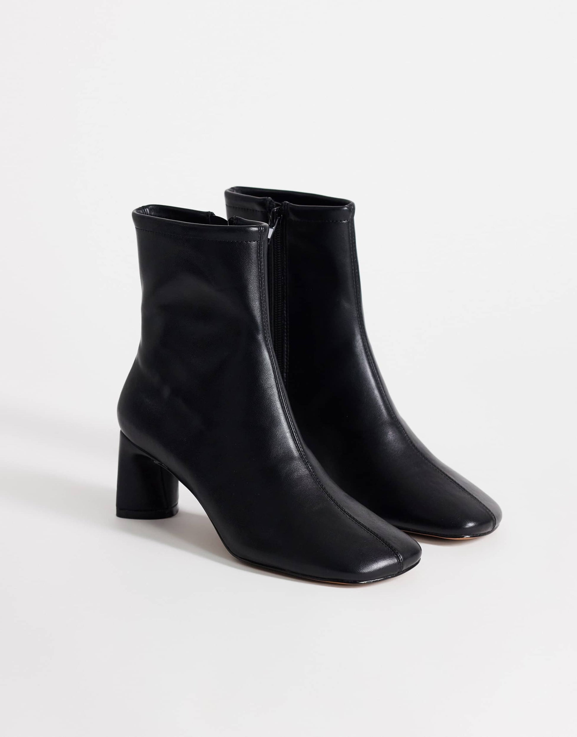 Topshop Kenna block heel ankle boot in black