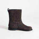 Topshop Pascal  real leather suede ankle boot in chocolate