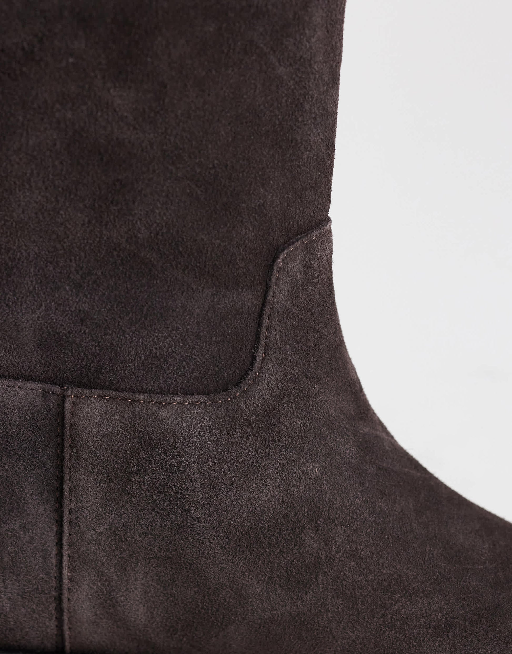Topshop Pascal  real leather suede ankle boot in chocolate