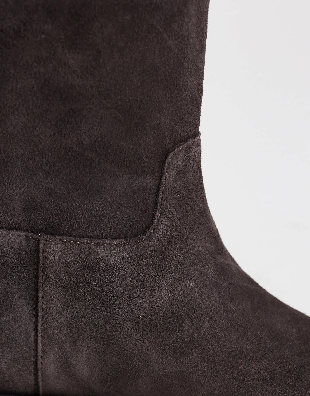 Topshop Pascal  real leather suede ankle boot in chocolate