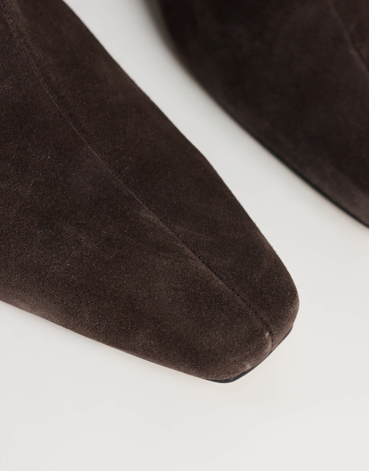 Topshop Pablo real leather slim western boot in chocolate