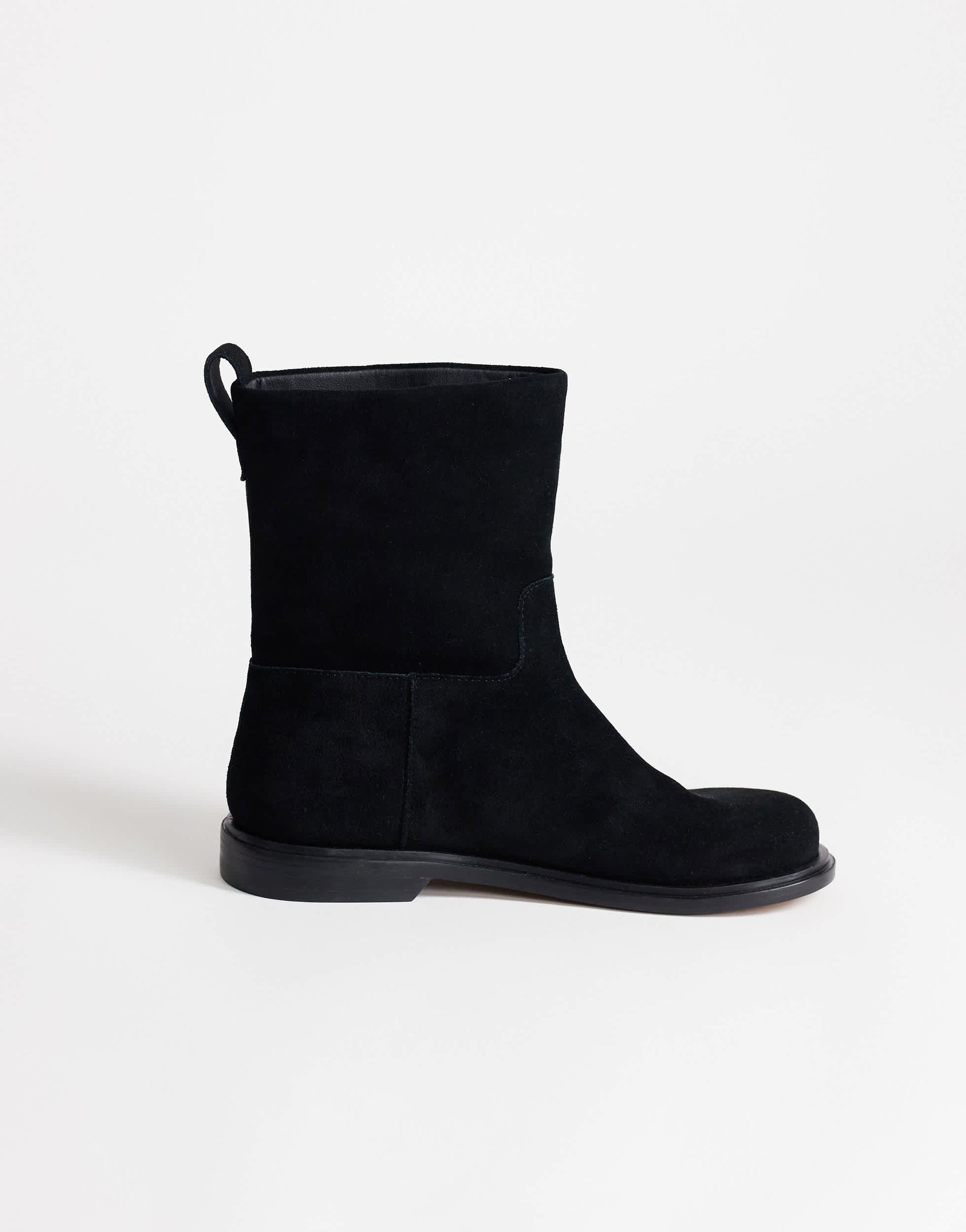 Topshop Pascal real leather ankle boot in black