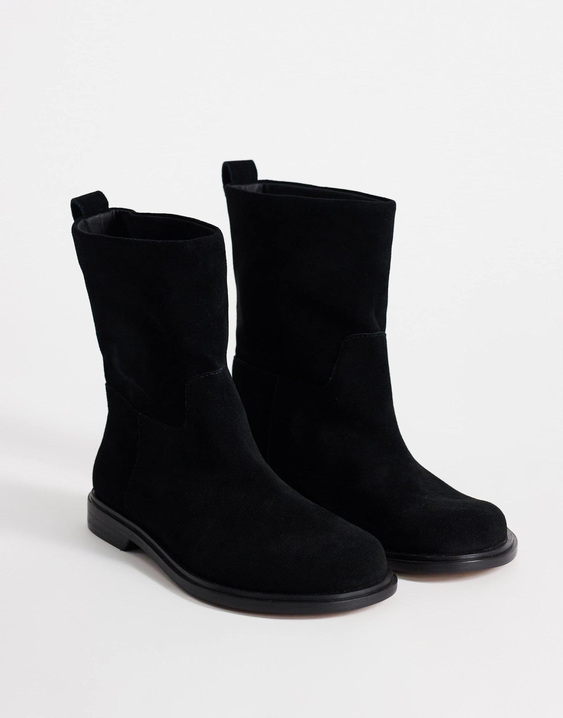 Topshop Pascal real leather ankle boot in black