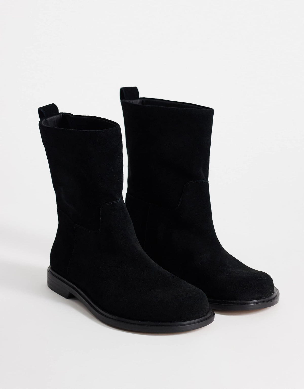 Topshop Pascal real leather ankle boot in black