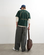 Topman relaxed fit t-shirt with monsieur front and back embroidery in dark green
