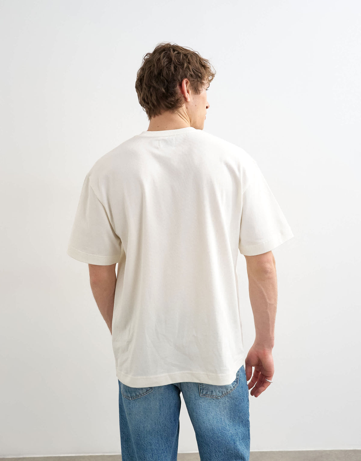 Topman relaxed fit t-shirt with things are looking up embroidery in ecru