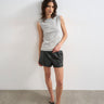 Topshop schmales Tanktop in Grau meliert