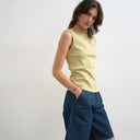 Topshop slim tank in soft lime