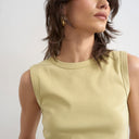 Topshop slim tank in soft lime