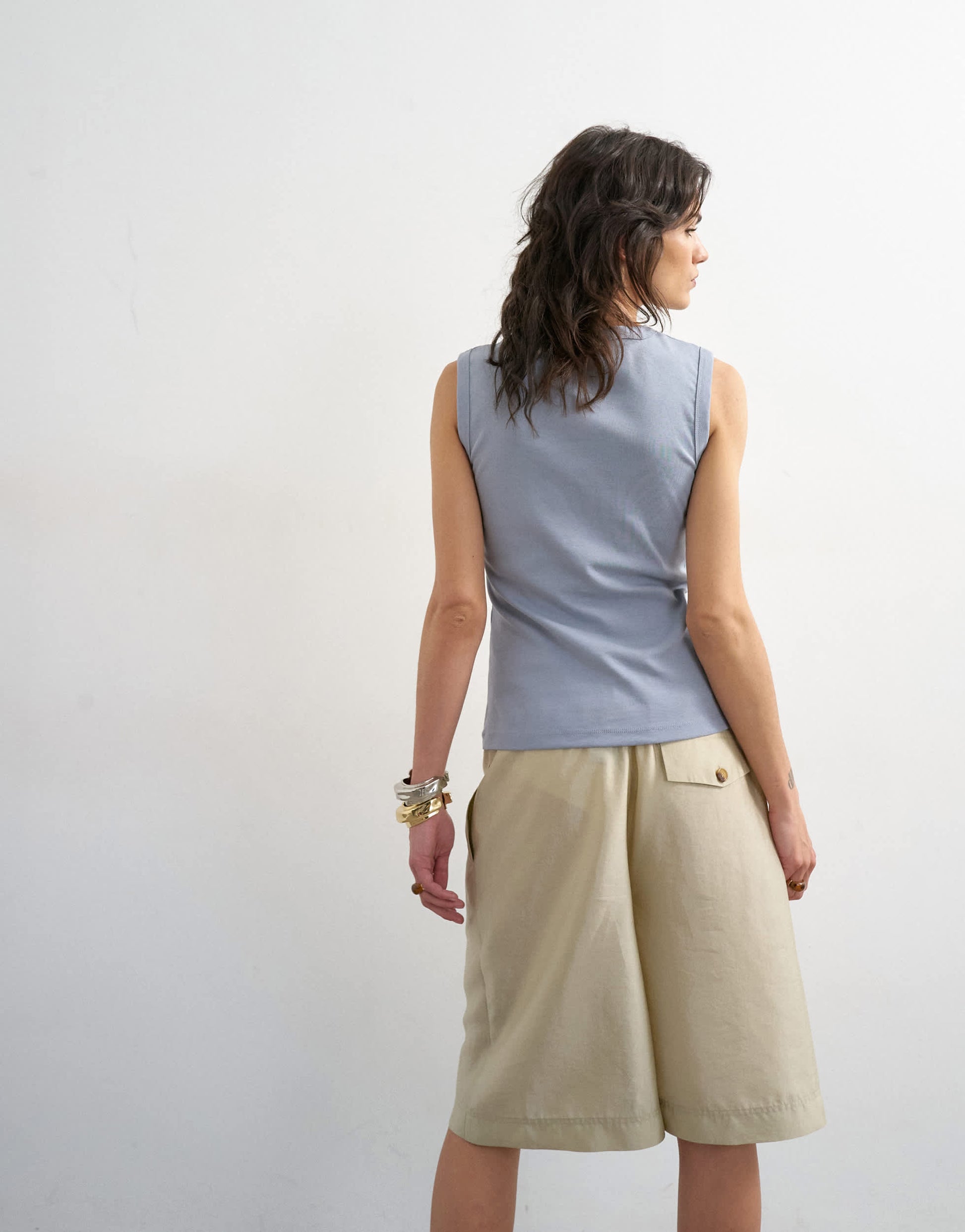 Topshop slim tank in dusty blue