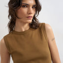Topshop slim tank in deep olive