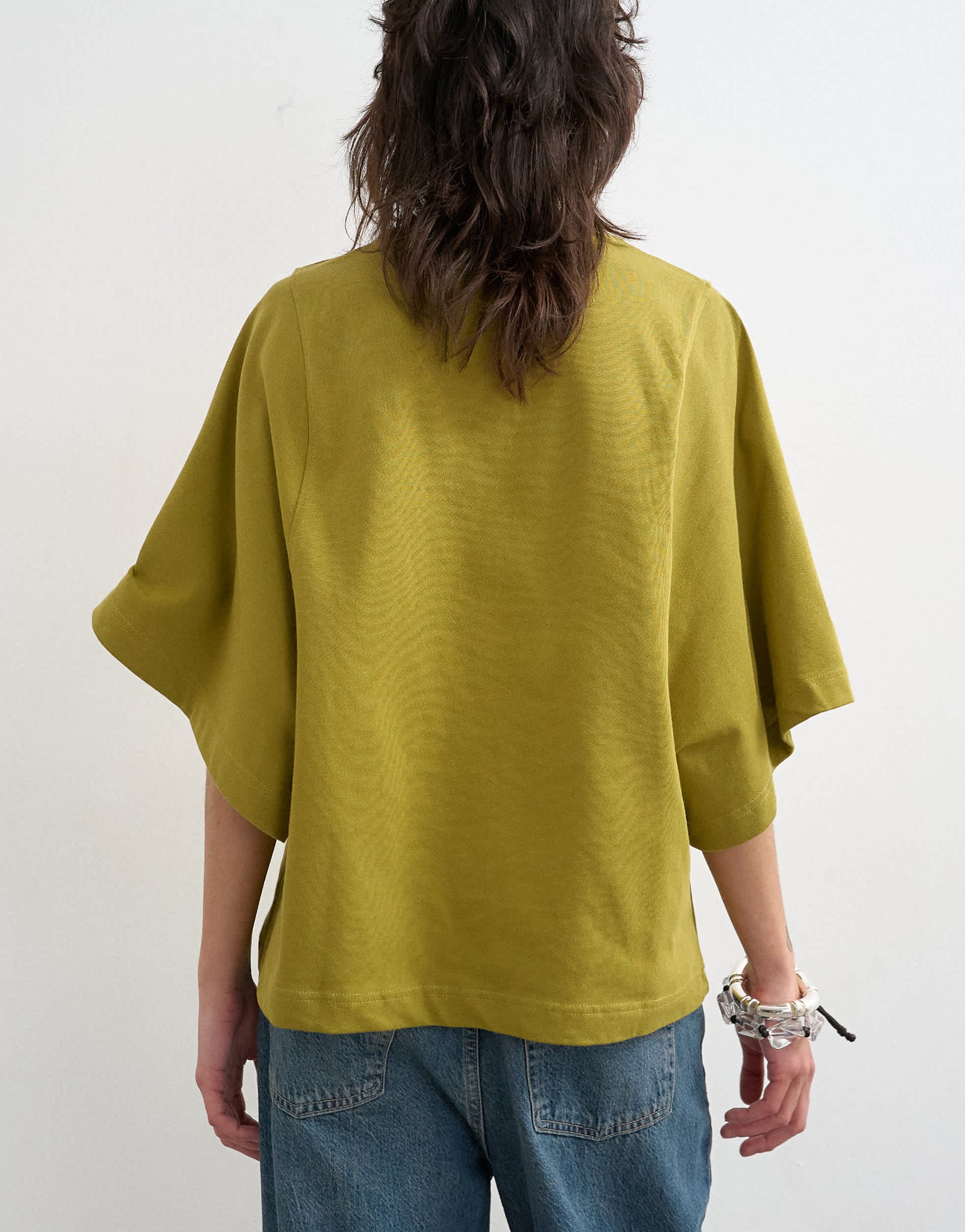 Topshop batwing t-shirt in green
