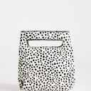 Topshop Stella hair on real leather small grab bag in dalmatian print